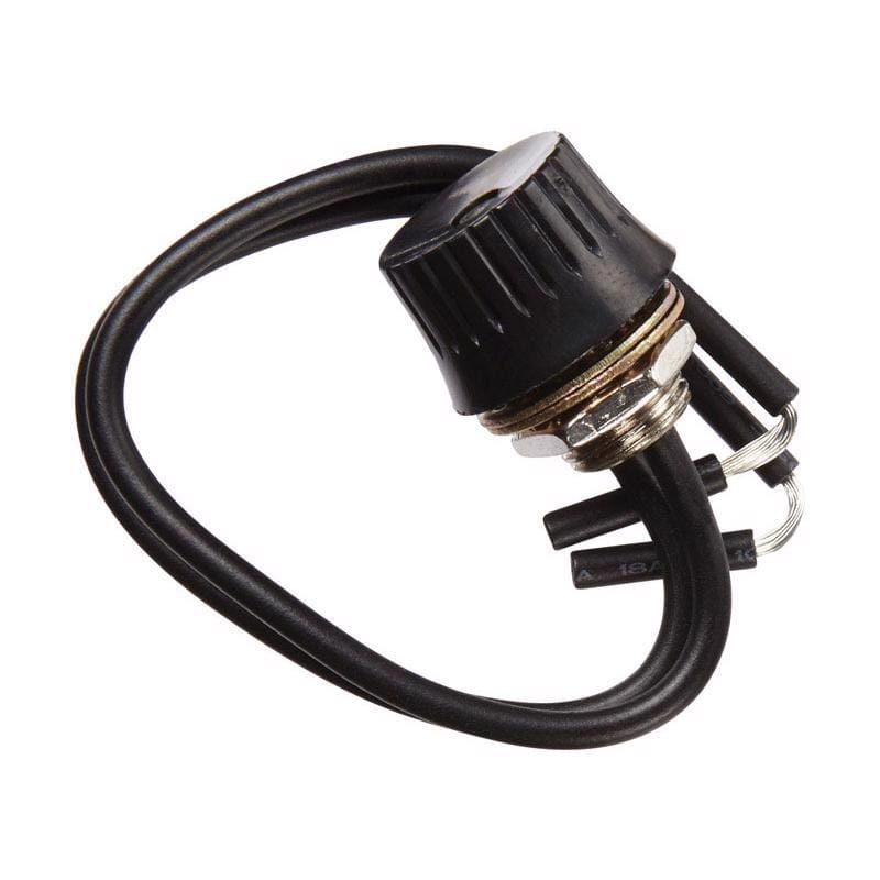 Jandorf 61216 3 amps Single Pole Rotary Appliance Switch Black 1 pk