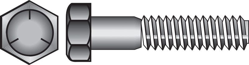 Hillman 200021 1/4 in. D X 1-1/2 in. L Heat Treated Zinc Steel Hex Head Cap Screw 100 pk