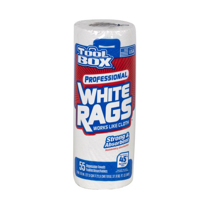 ToolBox 5105530 Recycled Fibers Rags 9 in. W X 11 in. L 55 sheet