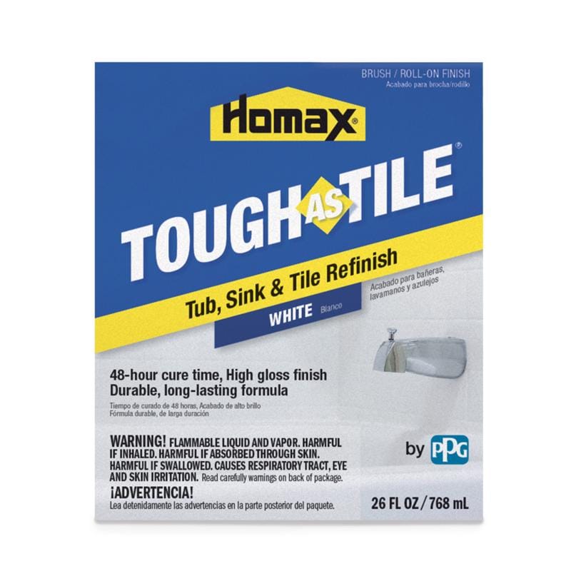 Homax 3158 Tough As Tile Gloss White Tub and Tile Refinishing Epoxy Interior 26 oz