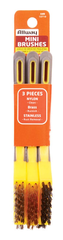 Allway AMB 1/2 in. W X 7 in. L Assorted Mini Bristle Brush