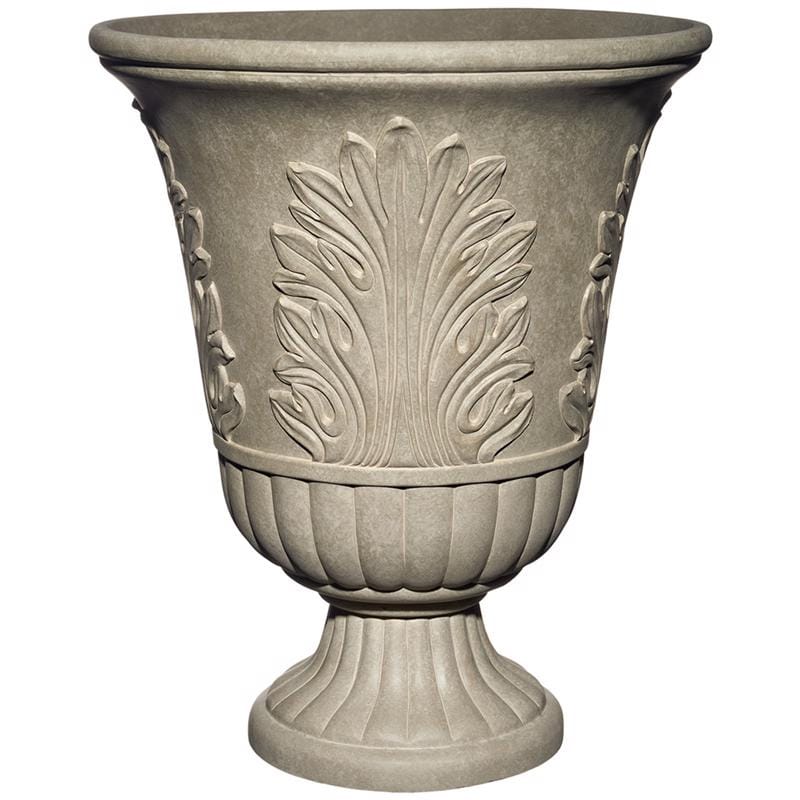 Classic Home & Garden 416P-190R 19 in. H X 16 in. D Plastic Larissa Urn Planter Sand