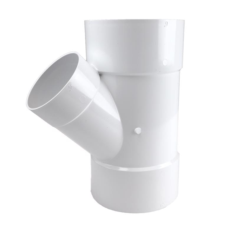 NDS 64P08 Schedule 35 6 in. Hub each X 6 in. D Hub PVC Reducing Wye 1 pk