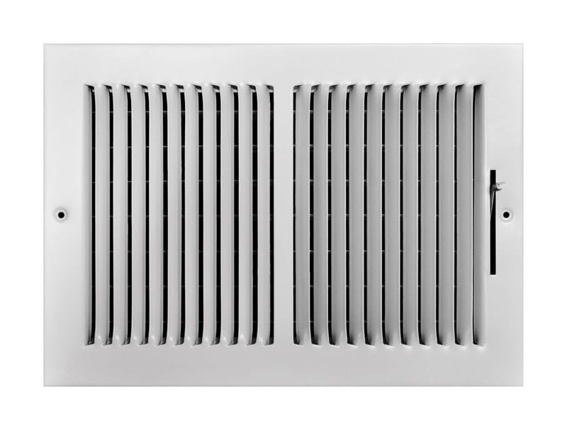Tru Aire C102M12X08 8 in. H X 12 in. W 2-Way Powder Coat White Steel Wall/Ceiling Register