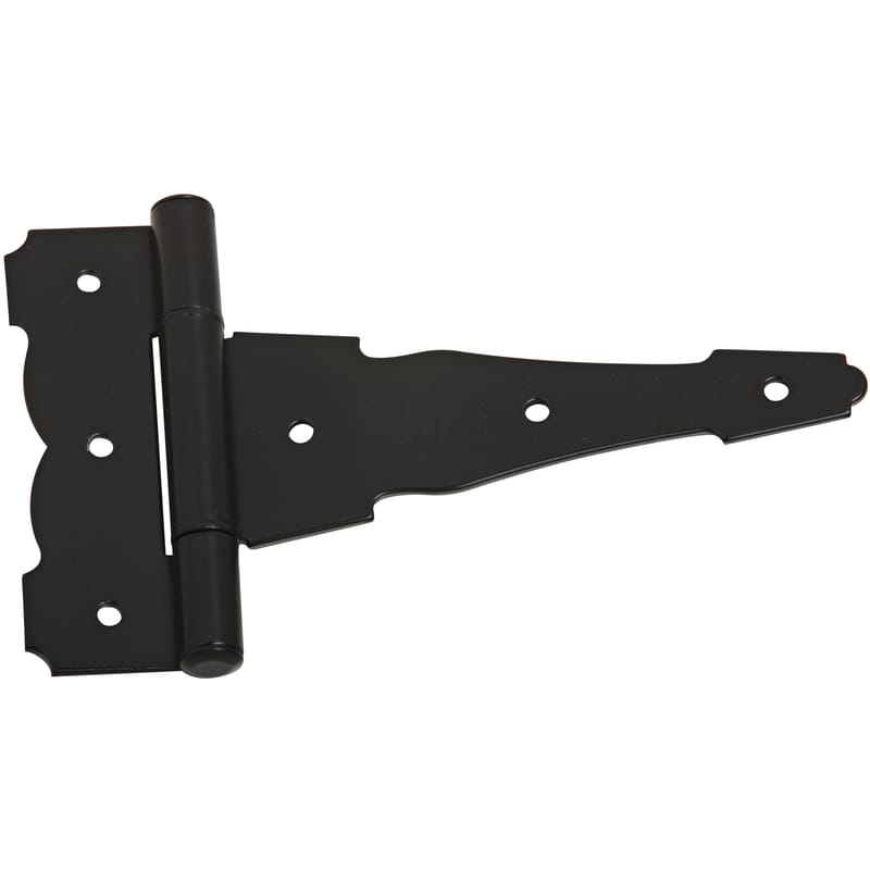 National Hardware N109-042 6 in. W X 6 in. L Black Steel Ornamental T Hinge 1 pk