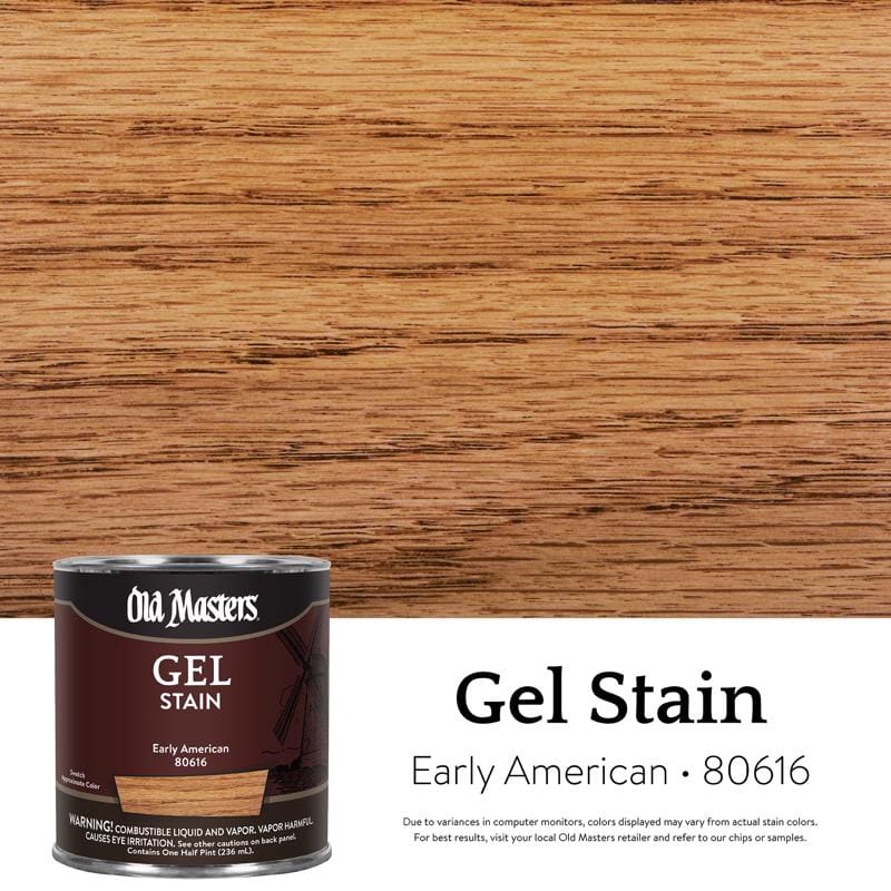 Old Masters 80616 Semi-Transparent Early American Oil-Based Alkyd Gel Stain 1/2 pt
