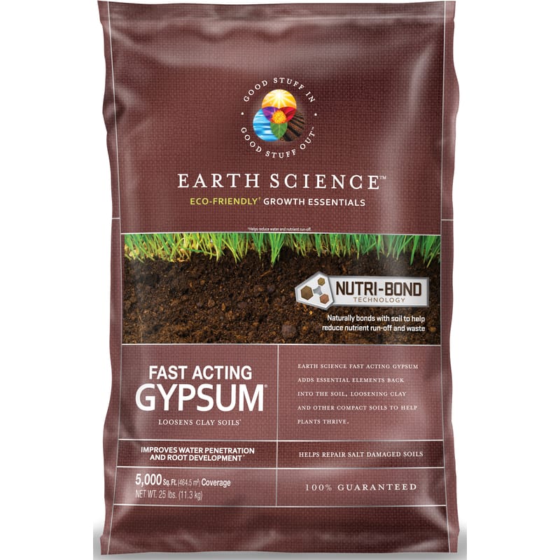 Earth Science 11882-80 Fast Acting Gypsum 5000 sq ft 25 lb