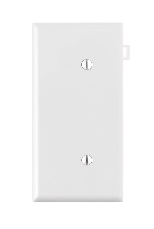 Leviton PSE14-00W White 1 gang Thermoplastic Nylon Blank Wall Plate 1 pk