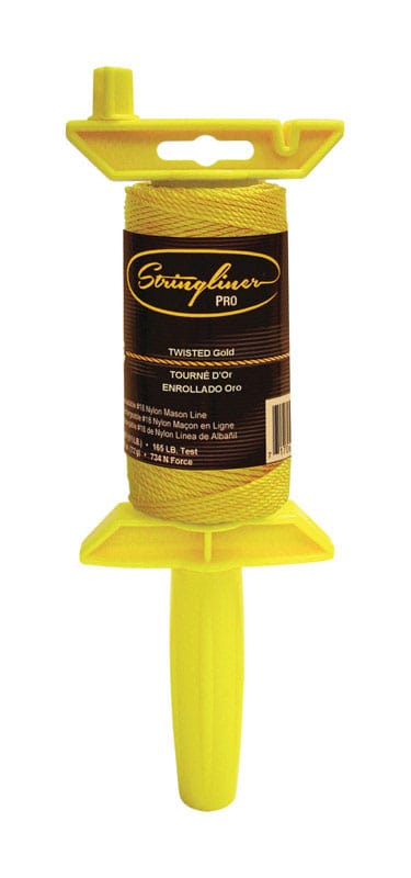 Stringliner 25000 Pro Gold Twisted Chalk Line Reel 135 ft. Gold