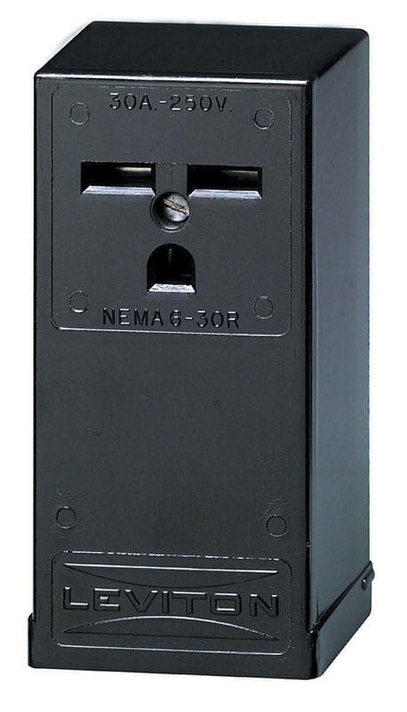 Leviton 05376-P00 250 V Black Outlet 6-30R 1 pk
