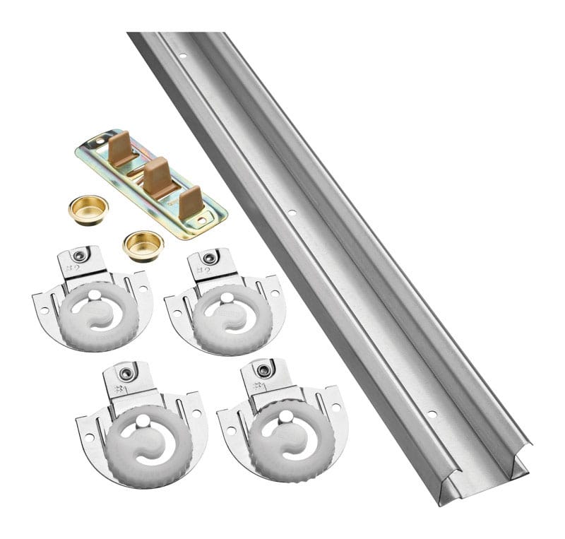 National Hardware N343-087 72 in. L Galvanized Silver Nylon/Steel By-Pass Door Hardware Set 1 pk