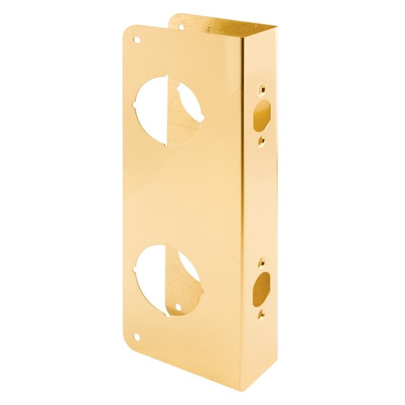 Prime-Line U 9537 12.72 in. H X 2-1/8 in. L Brass-Plated Brass Recessed Door Reinforcer