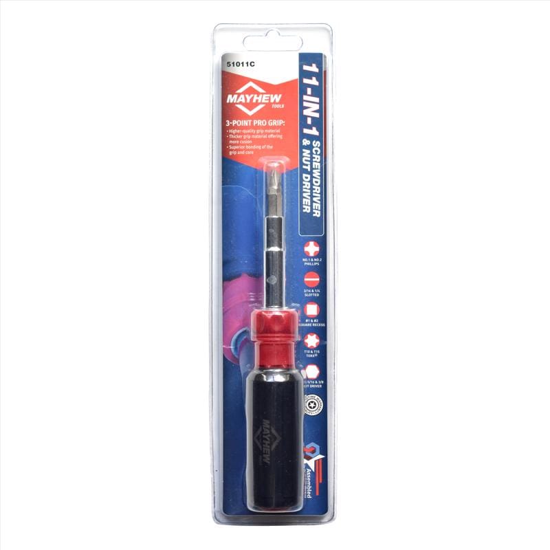 Mayhew 51011C 11-in-1 Screwdriver 7.375 in.