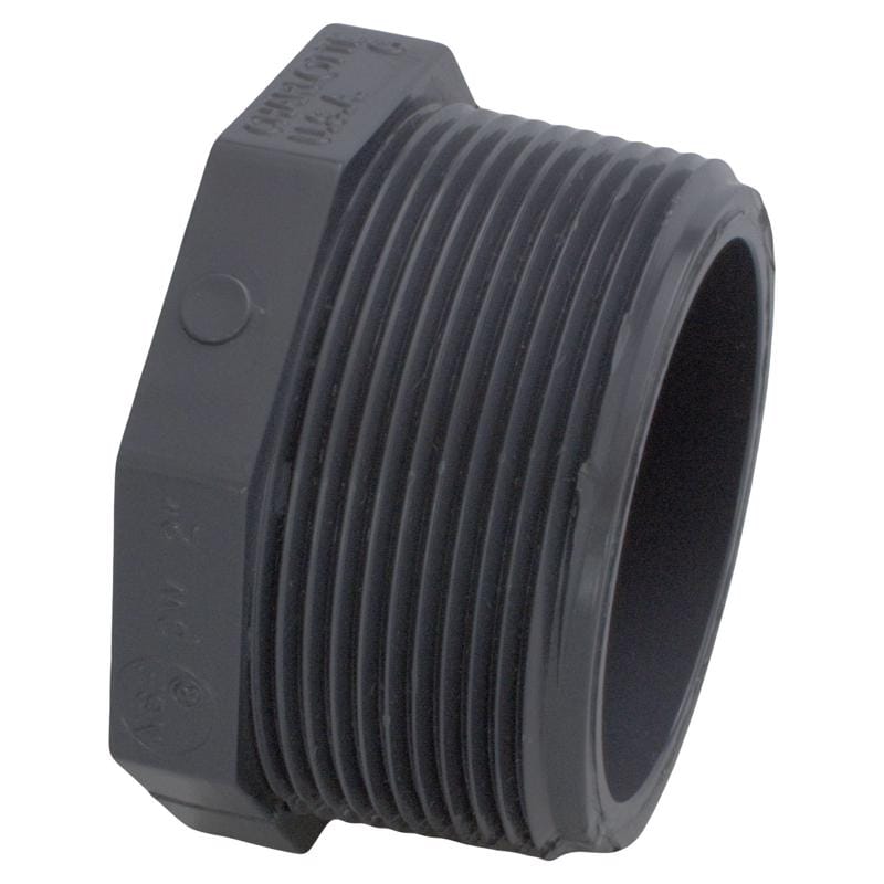 Charlotte Pipe PVC081131400 Schedule 80 1 in. MPT X 1 in. D MPT PVC Threaded Plug 1 pk