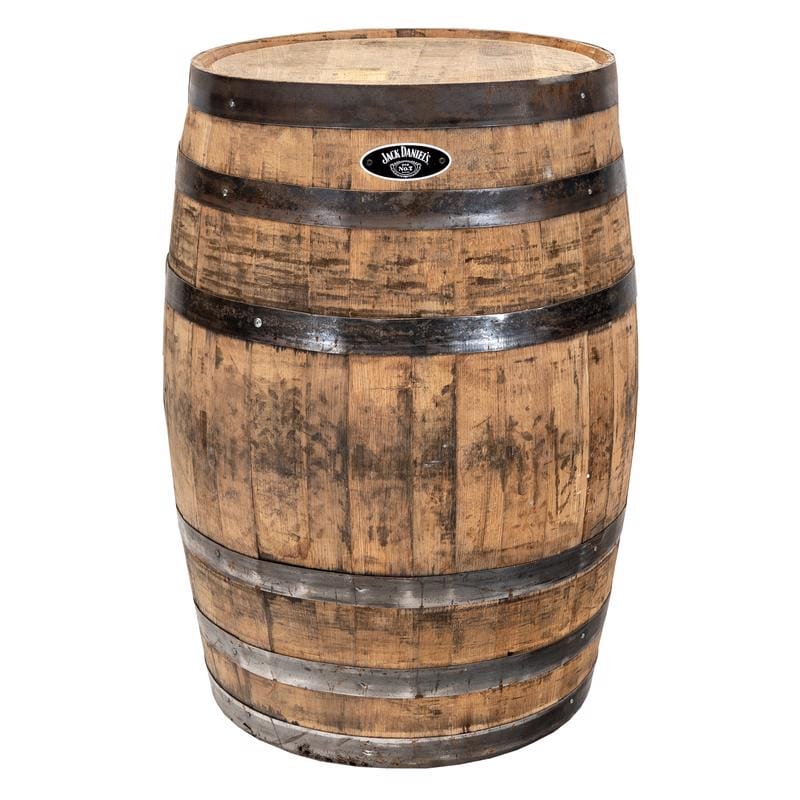 Real Wood Products B320 Jack Daniels 35 in. H X 26 in. W X 26 in. D Oak Whiskey Barrel Brown