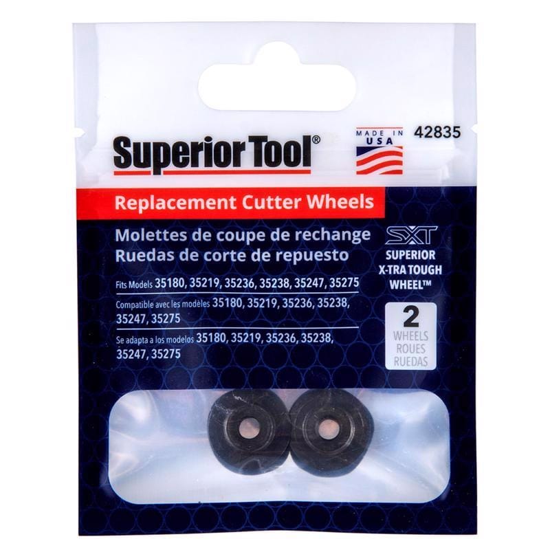 Superior Tool 42835 Replacement Cutter Wheel Black 2 pc