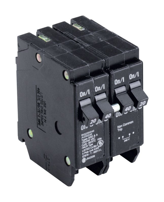 Eaton BQ220240 20/40 amps Plug In 4-Pole Circuit Breaker