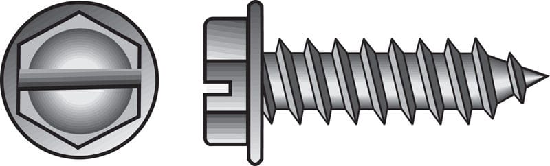 Hillman 70256 No. 6 Ga. X 3/4 in. L Slotted Hex Washer Head Sheet Metal Screws 100 pk