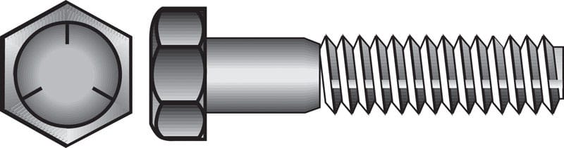 Hillman 200558 1 in. D X 6 in. L Heat Treated Zinc Steel Hex Head Cap Screw 10 pk