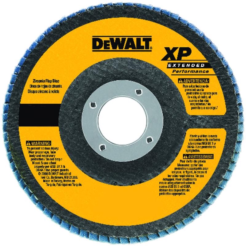 Dewalt DW8251 Premium XP 4-1/2 in. D X 7/8 in. Zirconia Aluminum Oxide Flap Disc 60 Grit 1 pc