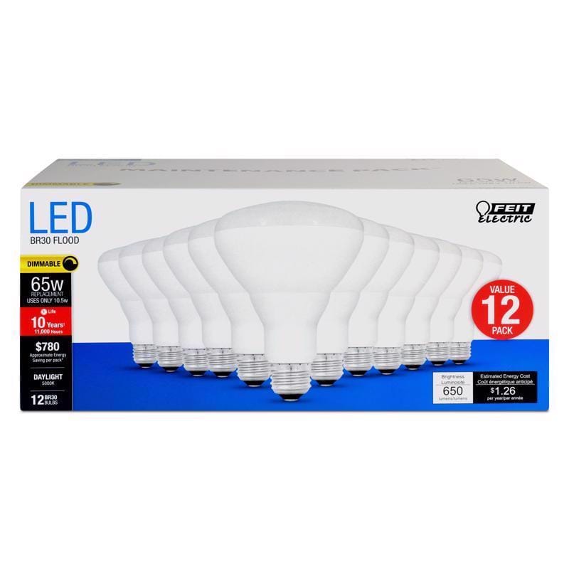 Feit BR30DM850LED12 BR30 E26 (Medium) LED Bulb Daylight 65 Watt Equivalence 12 pk