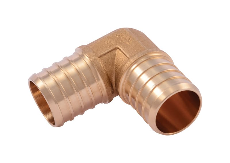 Sharkbite UC260LFA Push to Connect 1 in. Barb X 1 in. D Barb Brass 90 Degree Elbow
