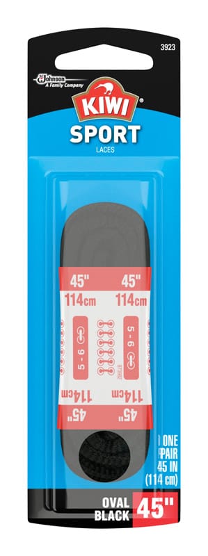 Kiwi 63392 Sport 45 in. Black Athletic Shoe Laces