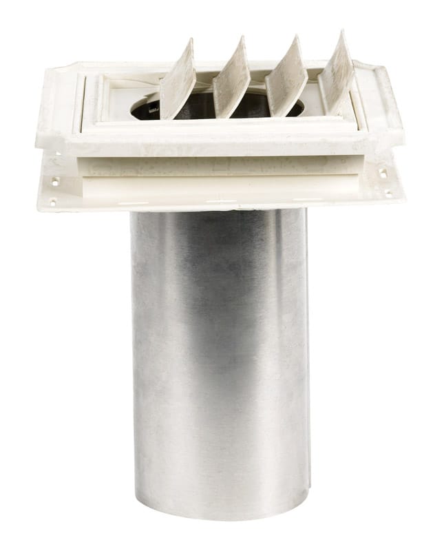 Builders Edge 140037079117 4 in. W White Copolymer Exhaust Vent