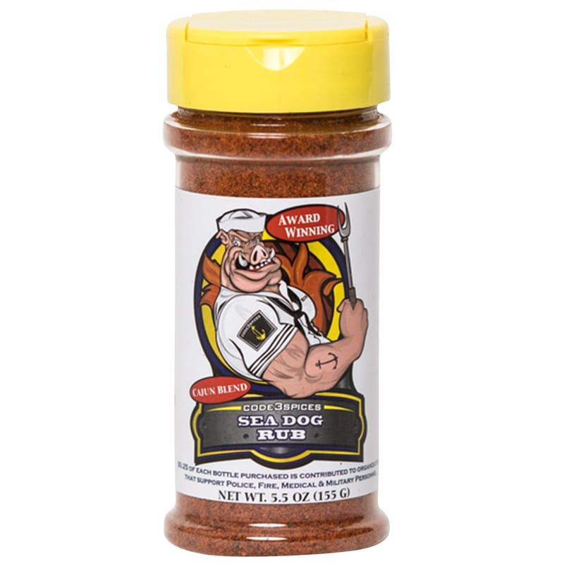 Code 3 Spices SD6 Sea Dog Rub Cajun Blend BBQ Seasoning 5.5 oz