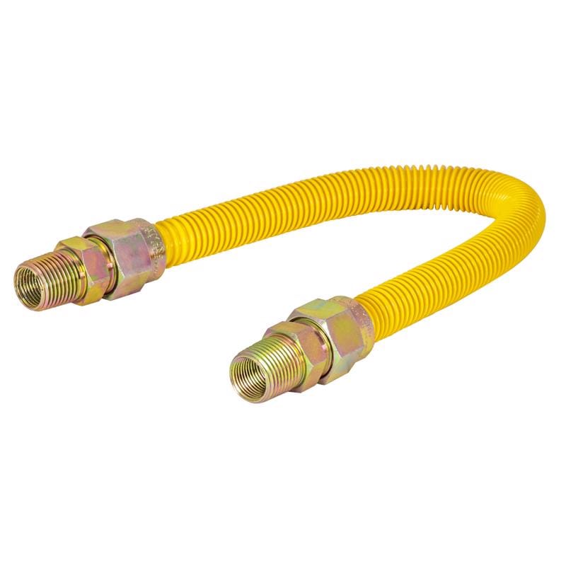 Eastman 30YE515036B 1/2 in. FIP in. X 1/2 in. D MIP 36 in. Stainless Steel Gas Connector