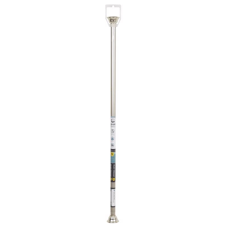 Zenna Home 72M5ALBNHL Shower Tension Rod 72 in. L Brushed Nickel Silver