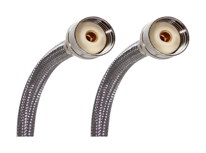 Fluidmaster 9WM60 3/4 in. Hose X 3/4 in. D Hose 60 in. Stainless Steel Washing Machine Supply Line