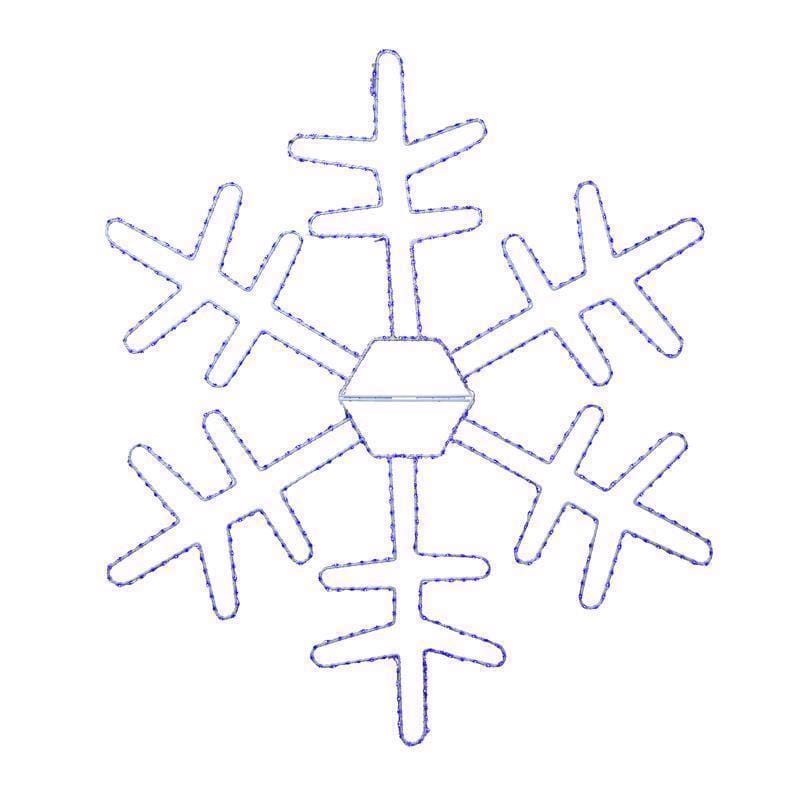 Celebrations 18SFKDBLA LED Blue Snowflake 18 in. Hanging Decor