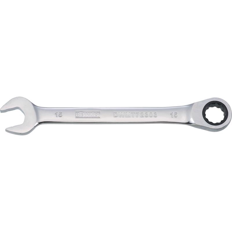 Dewalt DWMT72303OSP 15 mm X 15 mm 12 Point Metric Ratcheting Combination Wrench 7-9/16 in. L 1 pc
