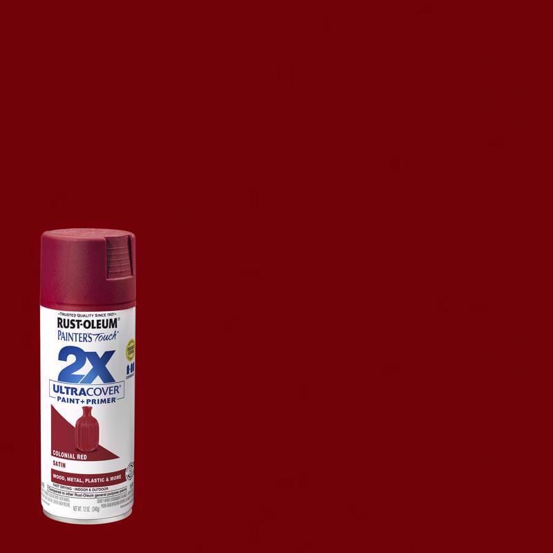Rustoleum 334063 Sprypnt 2X Sat Colnl Red
