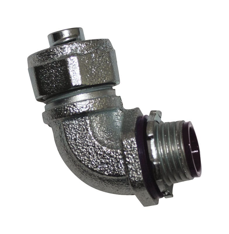 Sigma Engineered Solutions 45763 ProConnex 1/2 in. D Zinc-Plated Iron 90 Degree Connector For Liquid Tight
