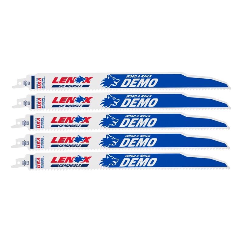 Lenox 20373106R5 DEMOWOLF 12 in. Bi-Metal Reciprocating Saw Blade 6 TPI 5 pk