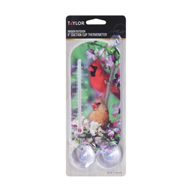 Taylor 5204 Tube Thermometer Plastic Multicolored 8 in.