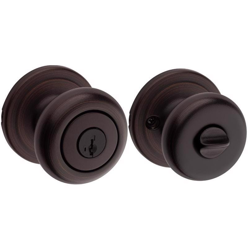 Kwikset 97402-737 SmartKey Juno Venetian Bronze Entry Door Knob KW1 1-3/4 in.