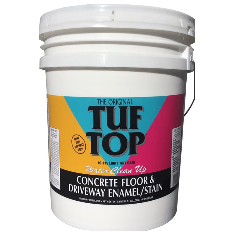 Tuf-Top 10-115 Semi-Gloss Light Tint Base Water-Based Acrylic Latex Floor & Driveway Coating 5 gal