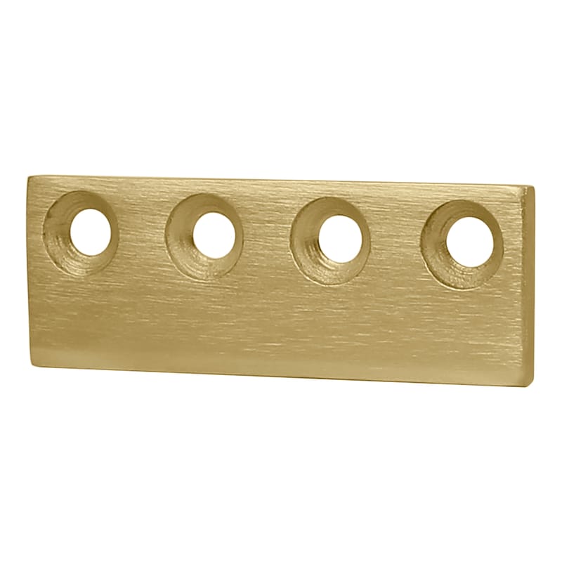 National Hardware N700-107 5/8 in. D X 3-1/8 in. L Brushed Gold Steel Sliding Door Hardware Connecting Adapte