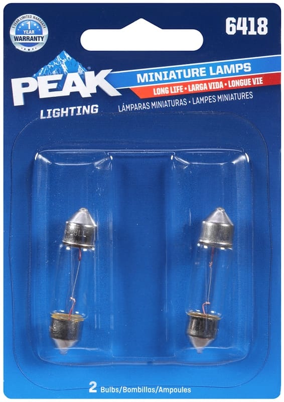 Peak 6418LL-BPP Halogen Indicator Miniature Automotive Bulb 6418