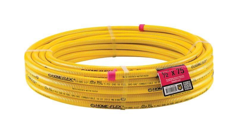 Home-Flex 11-00575 1/2 in. X 75 in. L Stainless Steel CSST Gas Tubing