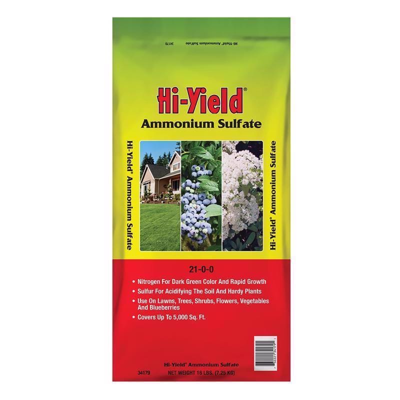 Hi-Yield 34179 Ammonium Sulfate Annual Program Lawn Fertilizer For Multiple Grass Types 5000 sq ft