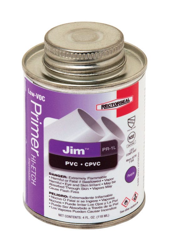 RectorSeal 55910 Jim Purple Primer For CPVC/PVC 4 oz