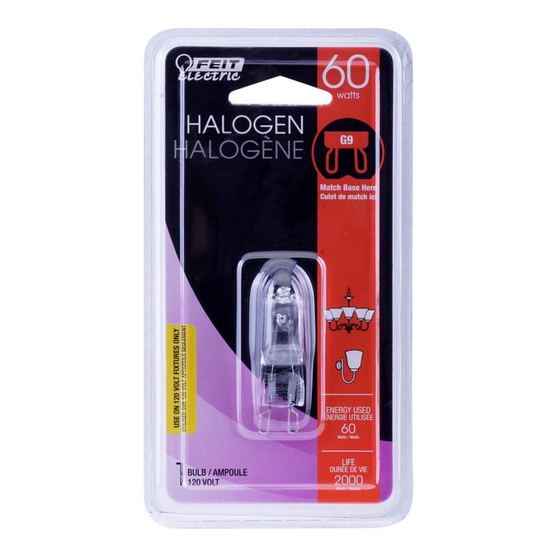 Feit BPQ60/G9/CAN Halogen 60 W T4 Tubular Halogen Bulb 850 lm Warm White 1 pk