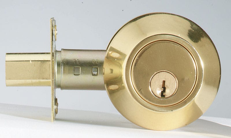 Home Plus LA2130 Polished Brass Brass Single Cylinder Deadbolt