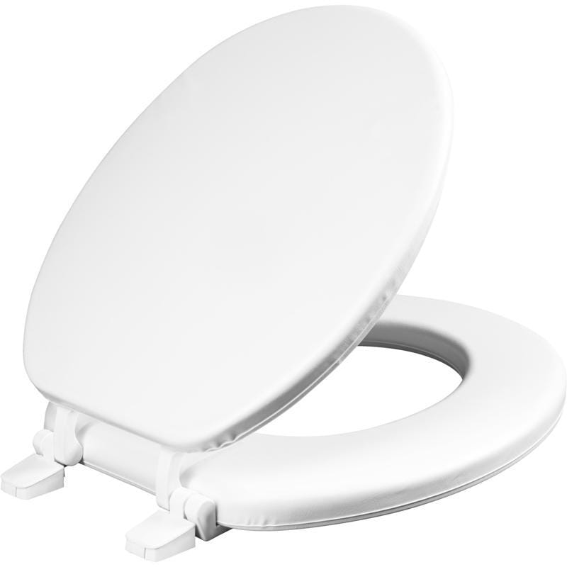 Mayfair BY Bemis 11-000 Round White Vinyl Toilet Seat