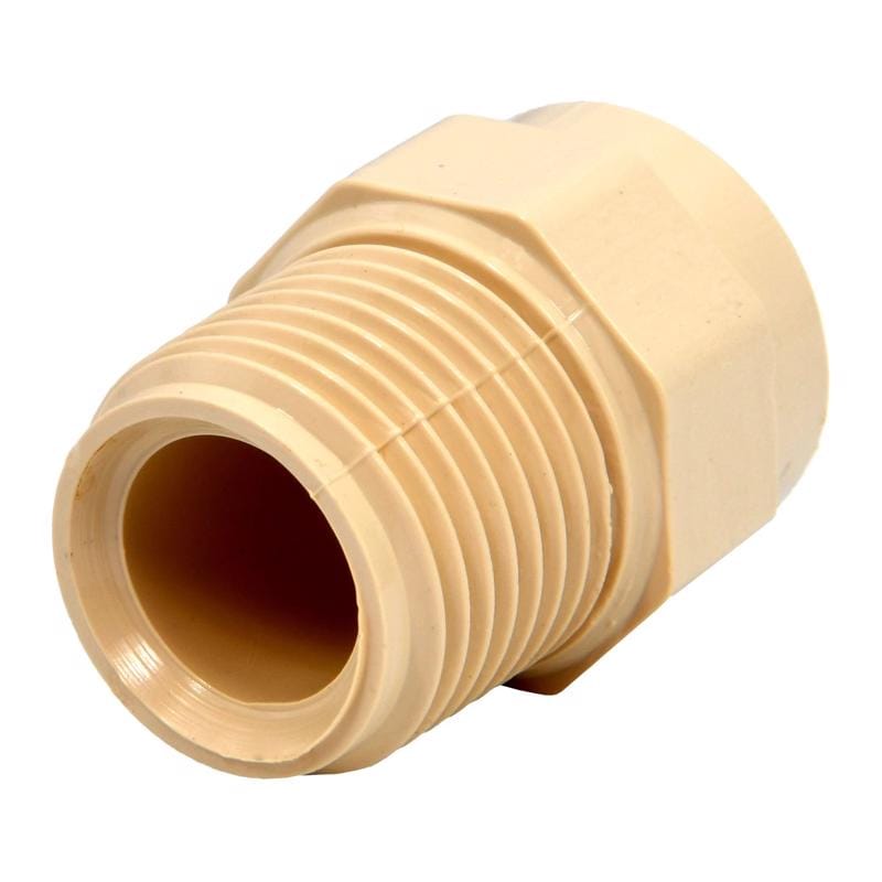 Charlotte Pipe CTS02109C0600 FlowGuard 1/2 in. MPT X 1/2 in. D Slip CPVC Male Adapter 10 pk