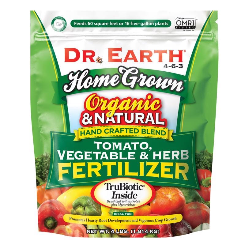 DR. Earth 704P Home Grown Organic Granules Tomatoes Plant Food 4 lb
